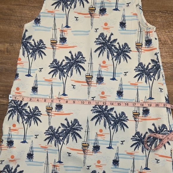 Fairhope Tropical Paradise Sleeveless Midi Dress With Pockets Women's Size M - Picture 13 of 14